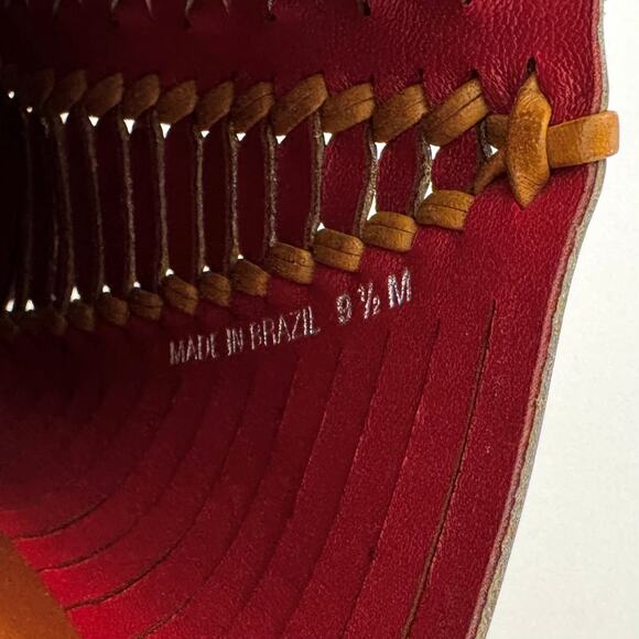 Tory Burch Pecha Woven Leather Shoes Mules Sandals in Dulce de Leche 9.5M - Picture 9 of 11